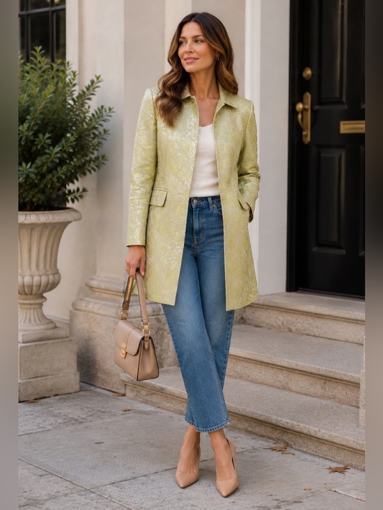 Banana Republic Jackets & Blazers - BANANA REPUBLIC Brocade Silk Blend Jacket Size Small Petite